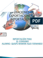 Operacion de Exportacion e Importacion