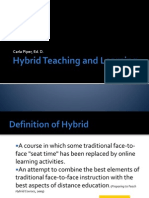 Hybrid Teaching and Learning