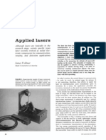 Applied Lasers: Although Basically Research Certain Specific Communication or For Communication Across The