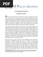 Why Macedonia Matters (By Panayiotis Diamadis)