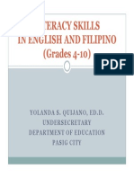 Literacy Skills in English and Filipino PDF