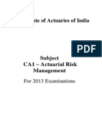 CA1 Actuarial Risk Management PDF