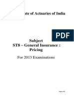 ST8 General Insurance Pricing PDF