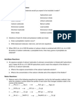 Precipitation Reactions