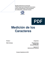 Trabajo Medicion de Los Caracteres