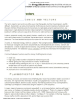 Plasmids and Vectors PDF