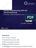 Secure Programming With The Zend Framework