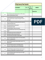 Ship Security Plan Checklist