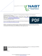 INTERPRETING EVIDENCE: An Approach To Teaching HUMAN EVOLUTION in The Classroom