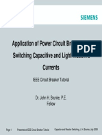 Application of Power Circuit Breakers For Switching Capacitive and Light Inductive Currents