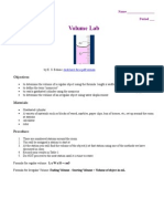 Volume Lab: Objectives