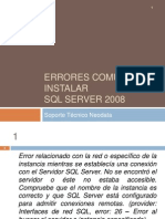 Errorescomunesalinstalar SQLServer 2008