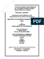 Project Report: A Study On Effectiveness Performance Appraisal System in Fourrts (India) Laboratories PVT Limited