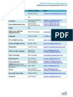 Professional Learning Networks and Leader Bios 2013-14