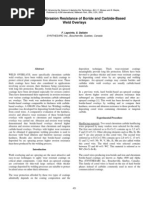 Erosion and Abrasion Resistance of Boride and Carbide-Based Overlays 