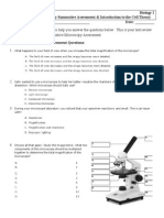 Ds41-Microscopy Summative Assessment Intro To The Cell Theory