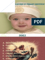 Pulpotomy Procedures in Primary Dentition Pedo