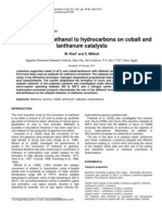 Conversion of Methanol To Hydrocarbons On Cobalt and Lanthanum Catalysts