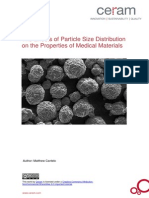 The Effects of Particle Size Distribution On The Properties of Medical Materials With License