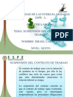 Carrillo Proaño Israel. Suspensión Laboral