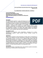 Dialogos e 03 Articulo Chuaqui La Sociologia de La Literatura o Sociologia de La Novela PDF