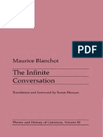 Blanchot, M - Infinite Conversation (Minnesota, 1993)