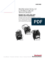 Sizing The Control Transformer For A Panel