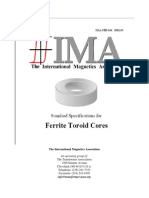 Standard Spec For Ferrite Toroid Cores