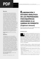 Elaboracion y Estudio Analítico de Las Propiedades Fisicoquimicas Asociadas Al Pimiento