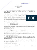 Electrical Circuits Lecture Notes