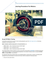 Testing and Commissioning Procedure For Motors