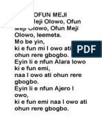 Oríkì Ofun Meji