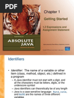Getting Started: 1.2 Expressions and Assignment Statement