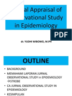 Critical Appraisal of Epidemiological Study