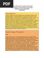 Educational Gaming Design Document PDF