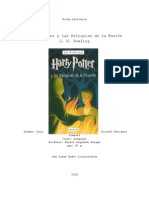 Ficha Literaria Harry Potter y Las Relquias de La Muerte