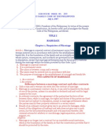 Executive Order No. 209 The Family Code of The Philippines July 6, 1987