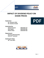 Impact of Dividend Policy On Share Prices