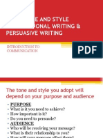 3 Right Tone & Style, Transactional & Persuasive Writing