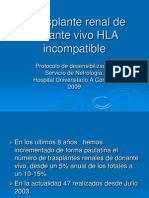 Transplante Renal de Donante Vivo HLA Incompatible