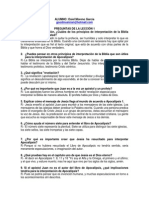 Preguntas y Respuestas de Las Lecciones de Apocalipsis