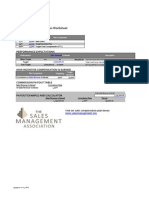 Incentive Compensation Plan Worksheet: (Company Name) Sales Representative