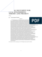 Special Document For Civil Engineering Theory and Project: 0.1 Geotechnical World