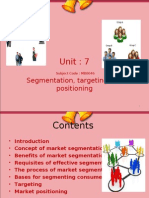 Unit 7 Segmentation Targeting and Positioning