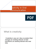 Creativity in Oral Communication