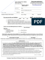 Cuyahoga County Absentee Voter Ballot Request Form