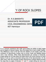 Stability of Rock Slopes: Dr. R.S.Banshtu Associate Professor Civil Engineering Department NIT Hamirpur