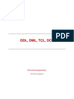 DDL, DML, TCL, DCL: Document Prepared by