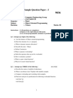 Object Oriented Programming (OOPs) or C++ Sample Paper of MSBTE For Third Semester Computer Engineering Diploma (80 Marks)