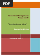 Report On Operations Strategy Galanz